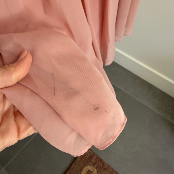 NWT Birdie Grey Lola Dress in Chiffon Dusty Rose - Picture 6 of 7